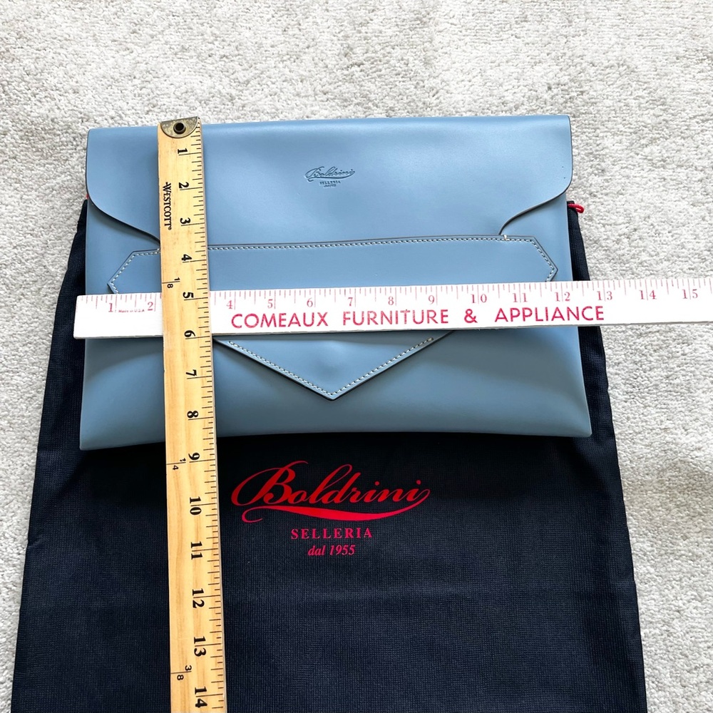 BOLDRINI SELLERIA NWT Envelope Clutch Modern Chic Stylish Sophisticated - Picture 5 of 6